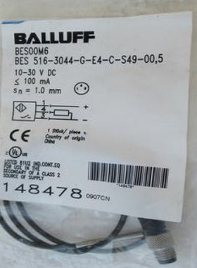 原装BALLUFF巴鲁夫传感器BES 516-3044-G-E4-C-S49-00,5接近开关