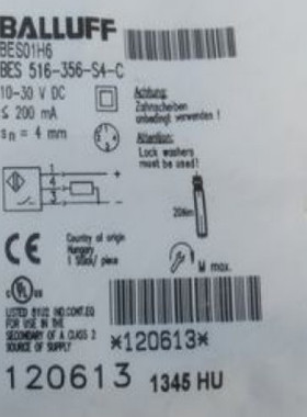 原装BALLUFF巴鲁夫传感器BES 516-356-S4-CBES01H6接近开关