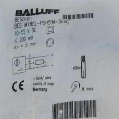 原装巴鲁夫近接开关 BES M18EL-PSH50A-S04G BES01R1