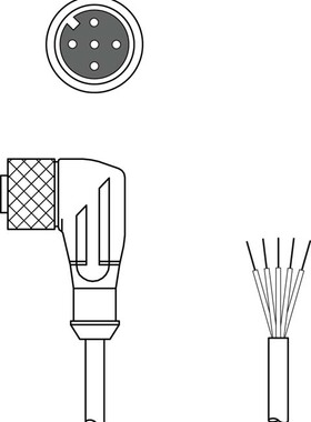 leuze劳易测线缆 KD U-M12-5W-V1-050 50133802传感器5米连接电缆