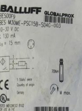 原装BALLUFF巴鲁夫传感器BES M30ME-PSC15B-S04G-003BES00F9