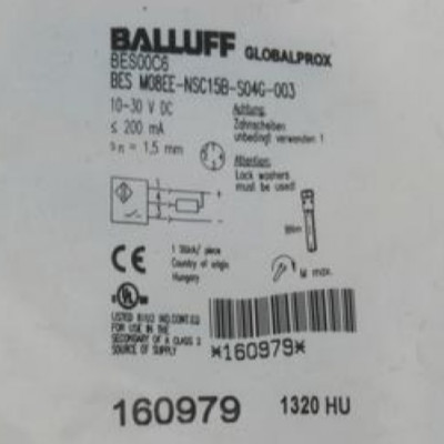 原装BALLUFF巴鲁夫传感器BES M08EE-NSC15B-S04G-003 BES00C6