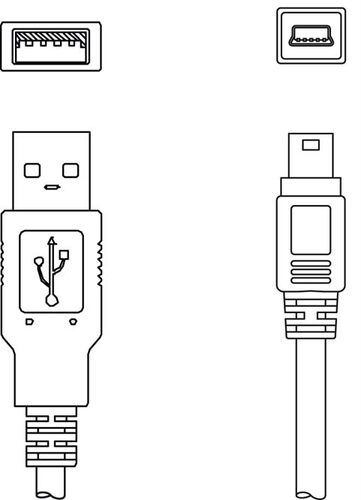 原装LEUZE劳易测调试线缆 KB USB A - USB miniB维修电缆50117011