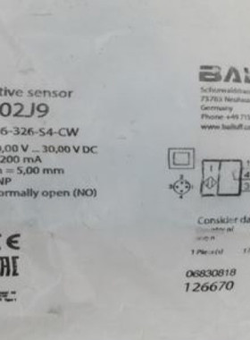原装BALLUFF巴鲁夫传感器BES 516-326-S4-CW BES02J9接近开关