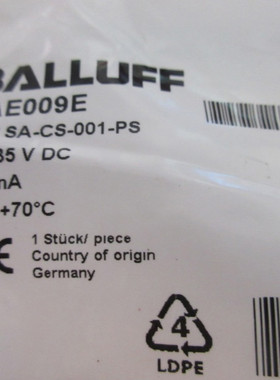 原装BALLUFF巴鲁夫传感器BAE009E BAESA-CS-001-PS接近开关