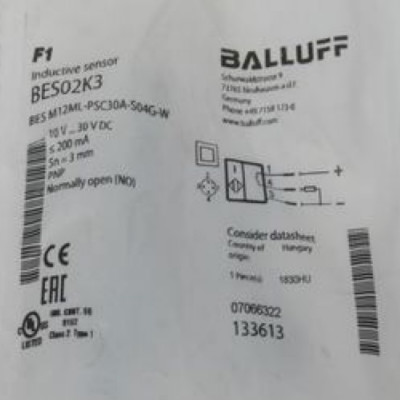 原装BALLUFF巴鲁夫传感器BES M12ML-PSC30A-S04G-W BES02K3