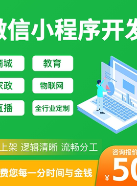 微信小程序开发定制开发前端开发JS/CSS/Vue小程序开发适配多平台