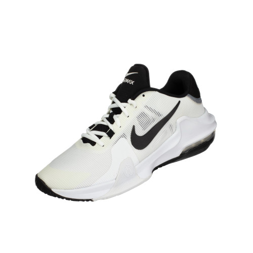 NIKE AIR MAX IMPACT 4 低帮耐磨防滑篮球鞋男款白黑DM1124-103