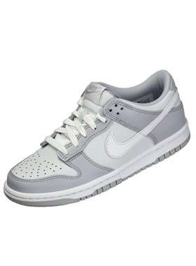 NIKE DUNK LOW 舒适休闲百搭复古板鞋灰白色青少年 DH9765-001