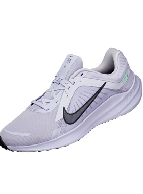 NIKE QUEST 5 舒适百搭防滑耐磨透气低帮跑步鞋男款白紫色 DD0204