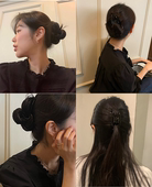 weloveeva acc韩国饰品 SKINNYPIG法国原料黑色半圆形发夹