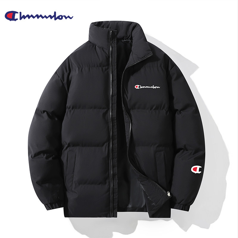 아울렛 부티크 다운 자켓 남성 자켓 2024 느슨한 대형 스탠드 칼라 후드리스 두꺼운 따뜻한 커플 코튼 의류 겨울 의류