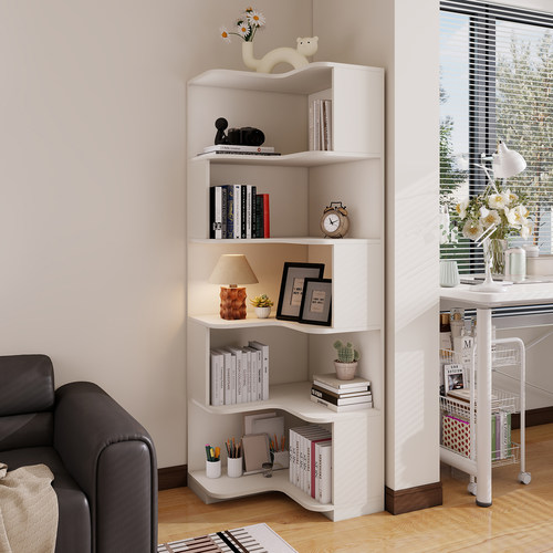 实木转角书柜拐角柜墙角柜学生