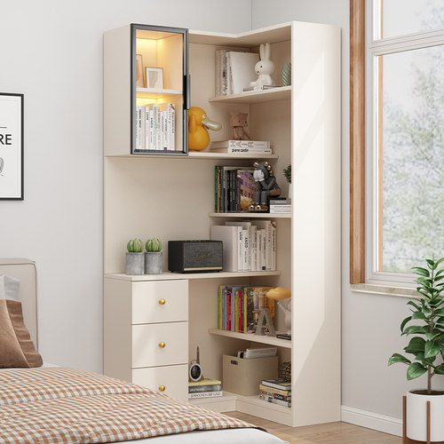 实木拐角转角柜边角柜书架简约