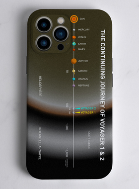 NASA旅行者1号2号时间线手机壳适用苹果16Promax宇宙太空iPhone15新款个性小众小米14全包镜头IQOO13防摔NEO9