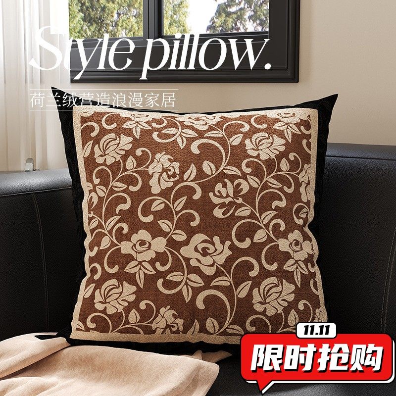 复古飘窗装饰摆件新中式沙发客厅抱枕靠背垫腰枕卧室床头床上DA91