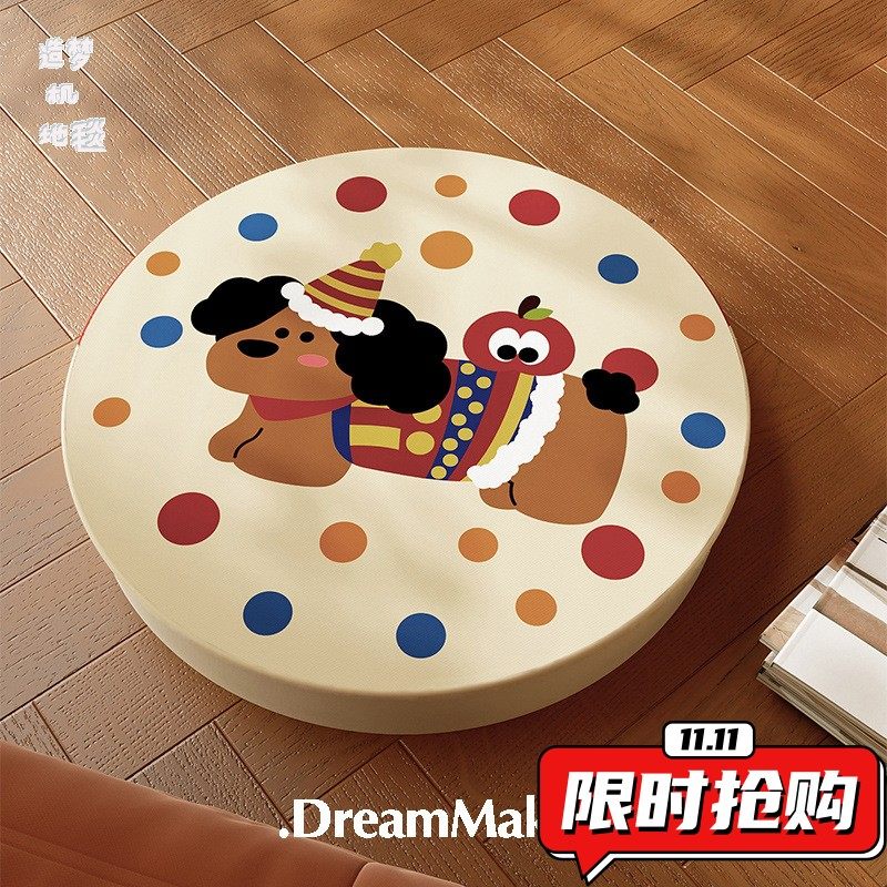 榻榻米地上打坐禅客厅阳台懒人圆形蒲团坐垫茶室修垫子日系条DA05