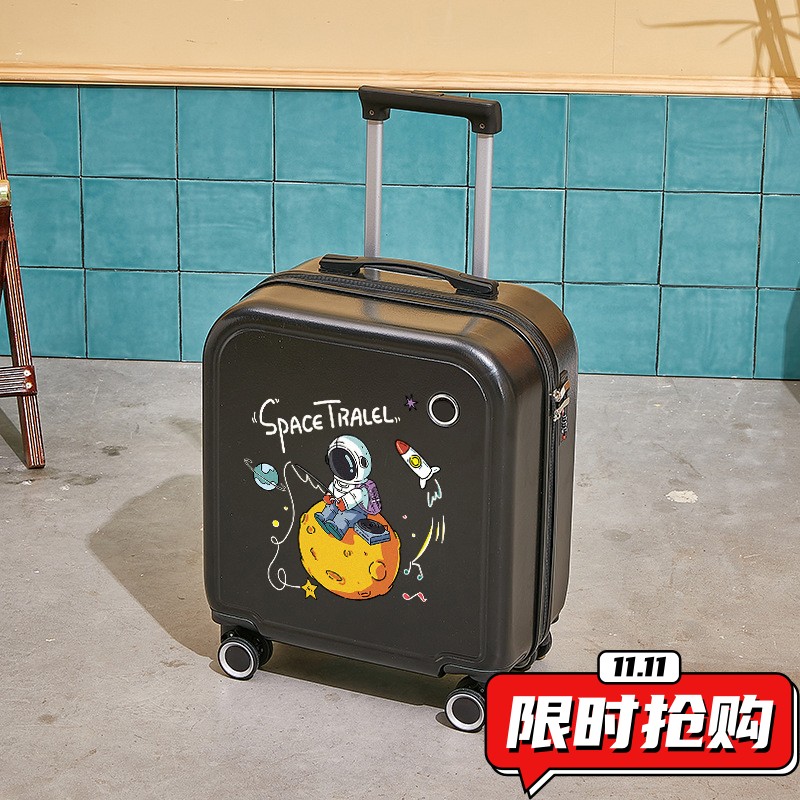男女拉杆箱18/20寸 ABS+PC万向轮可登机静音拉杆箱密码箱行李zj12