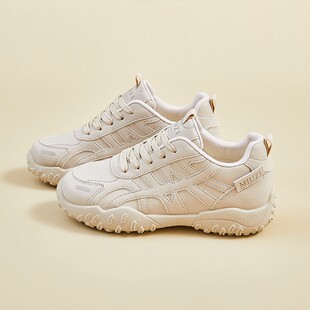 配阔腿裤的老爹鞋内增高韩版新款女2026夏季学生运动跑步休闲网面