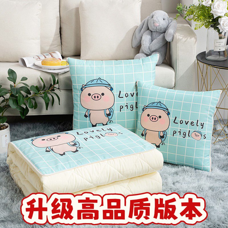 抱枕被子两用广告礼品空调被办公室汽车午睡靠枕侧睡家居卡通SS47