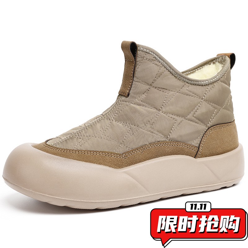 棉鞋女雪地靴聚氨酯高帮女靴加绒加厚鞋子女时尚保暖棉靴ZX09