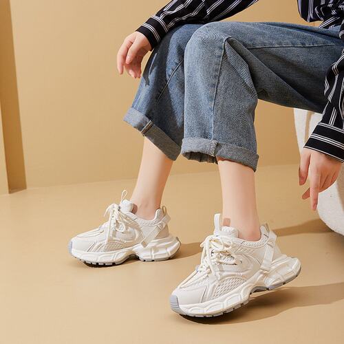 女2026秋季新款厚底老爹韩版增高港风爆款潮流运动休闲鞋百搭C-08