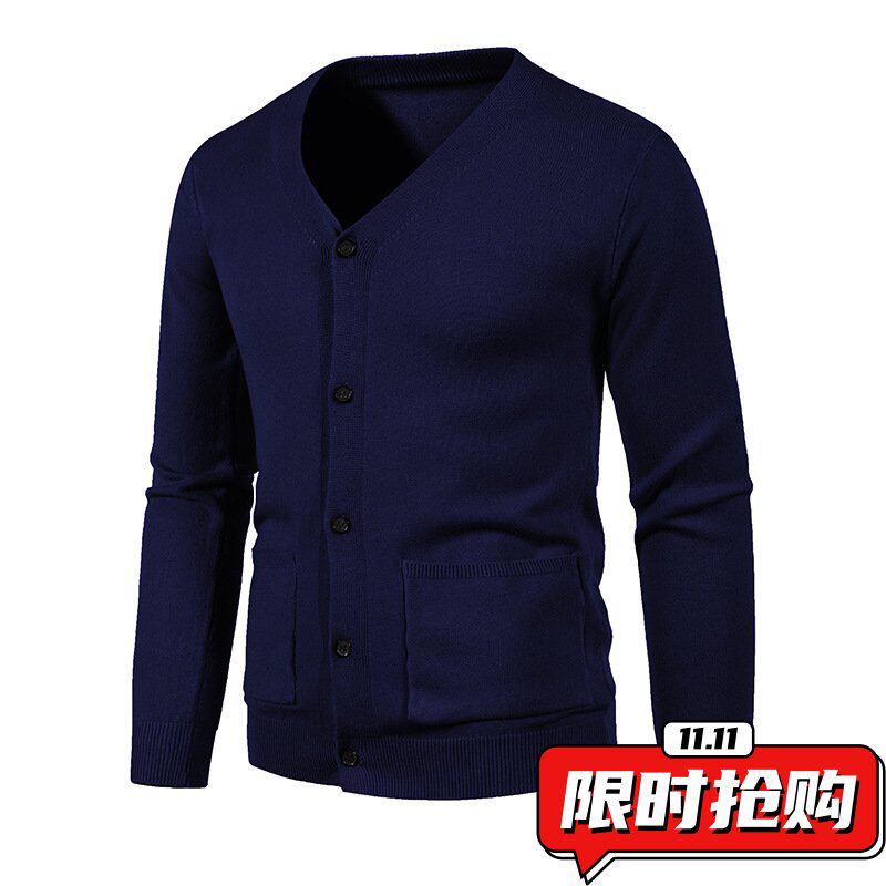 23秋季新款针织开衫男韩版潮流休闲百搭外穿毛衣男士春秋薄款ER64