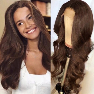 Front curly nature 棕色大波浪 long Cos wave water lace wigs
