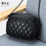 Демисезонная цепь, небольшая сумка, сумка через плечо, из натуральной кожи