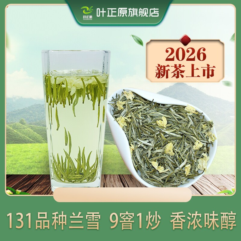 2026新花茶兰雪正宗蒙顶雪芽飘雪茉莉花茶250克 浓香型特级
