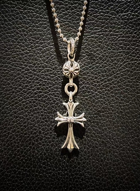 十字架剋罗伈刻字纯银925项链