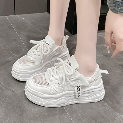 镂空厚底小白鞋女夏季透气