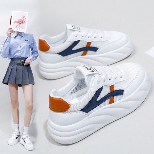 爆款透气女鞋夏季网面小白鞋