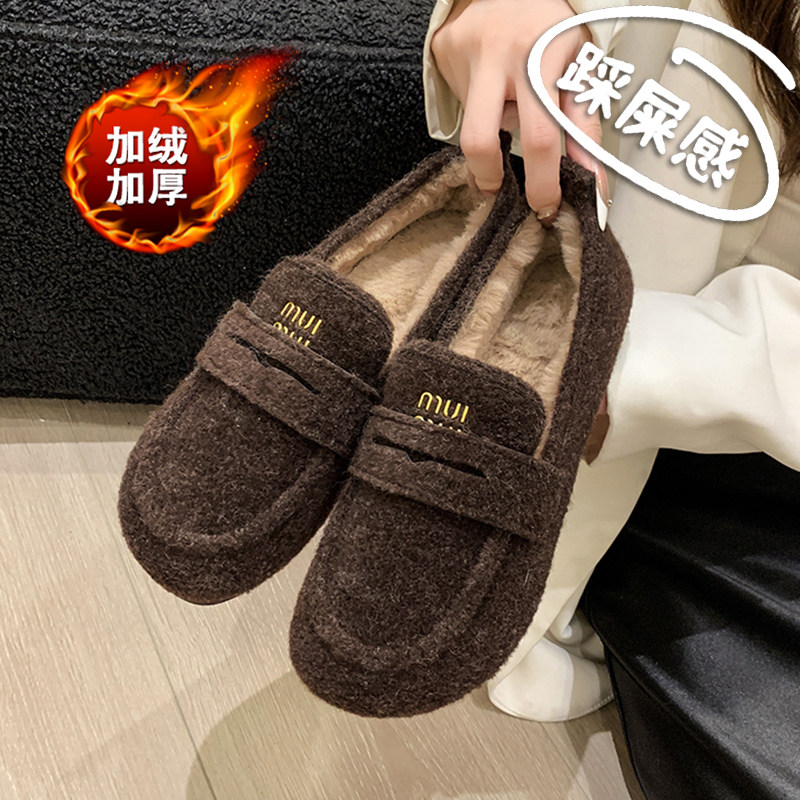 老北京布鞋女棉鞋冬季加绒豆豆鞋大码41一43一脚蹬保暖妈妈奶奶鞋,女鞋,棉鞋,淘宝优惠券,粉丝福利购,淘宝优惠卷