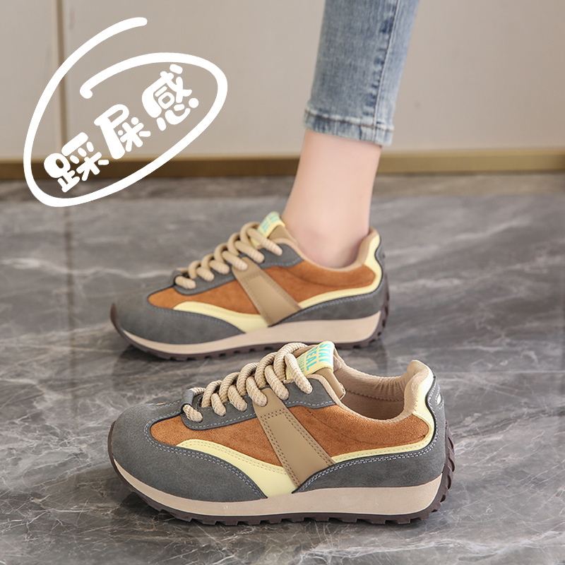 爆款美拉德风德训鞋女显脚小百搭