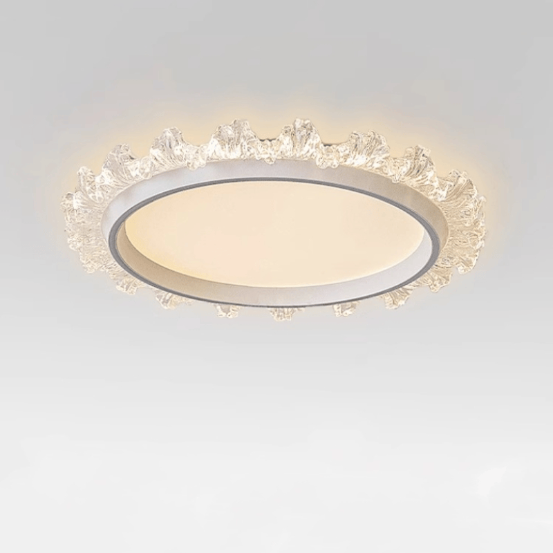 水花设计吸顶灯卧室房间全光谱语音智能主卧法式浪漫新款高端主灯