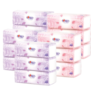 心相印DT2150抽纸软包装纸面巾家用抽取式餐巾纸家庭实惠装150抽