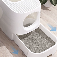 Hohmann Cat Sand Basin Anti -Stench полузвековые супер -большой кошачий бассейн бассейн котята жирное кошка в ящик для кошки туалет