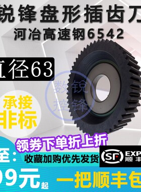 盘形盘型直齿插齿刀M0.5-----M5 分度圆直径63 压力角20度 插齿刀