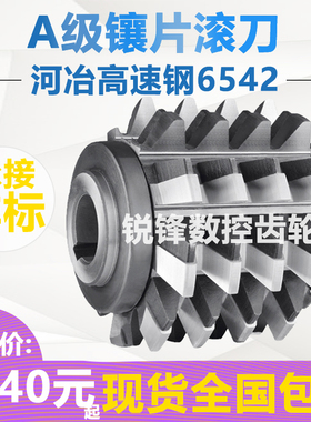 河冶高速钢6542镶片齿轮滚刀M8------M40 压力角20度 滚齿刀
