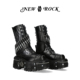 New Rock西班牙潮牌手工定制暗黑朋克先锋设计重金属子弹厚底靴