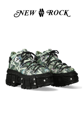 NewRock西班牙潮牌官方正品限定美刀系列金属暗黑朋克坦克厚底鞋