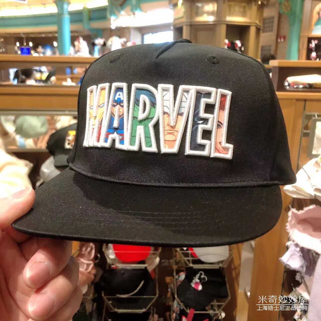 上海迪士尼乐园国内代购漫威复仇者联盟鸭舌帽卡通成人帽子