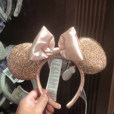 迪士尼黄色米妮发箍拍照亮片