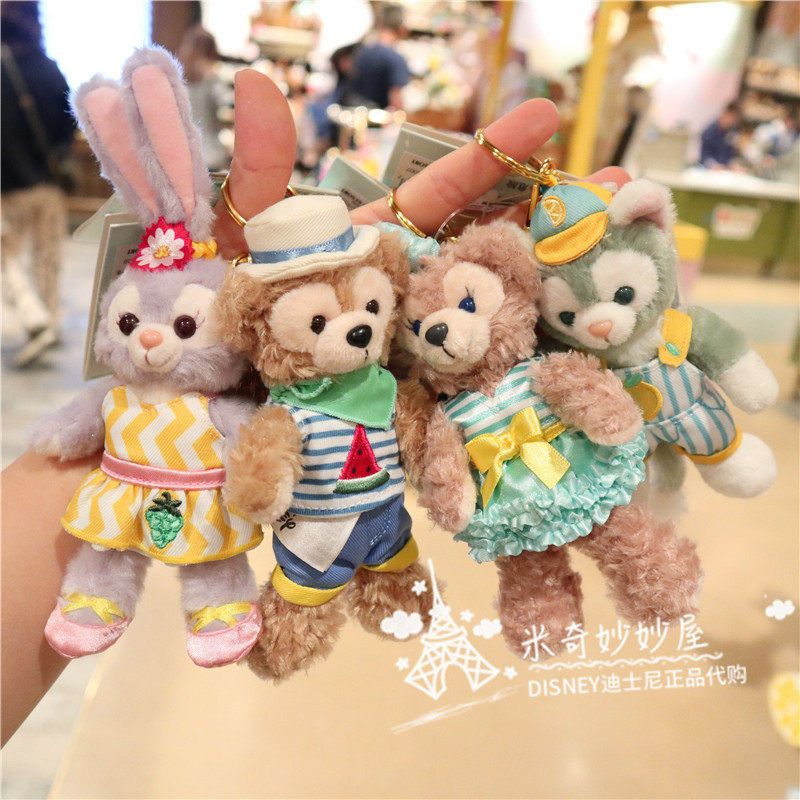 上海迪士尼代购夏日系七宝兔子钥匙扣钥匙圈毛绒公仔包挂件