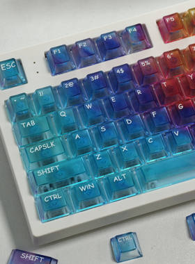 【幻彩冰晶透】恺宙PC雾透键帽wooting磁轴键盘帽hero68 atk68RX