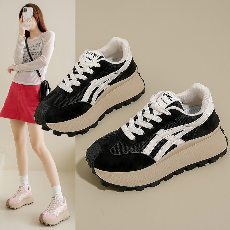 厚底运动鞋女春秋新款增高阿甘鞋百搭款软底透气休闲老爹鞋潮女鞋,女鞋,时尚休闲鞋,淘宝优惠券,粉丝福利购,淘宝优惠卷