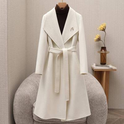 双面羊绒大衣女中长款过膝2025秋冬新款修身收腰高级感毛呢外套女