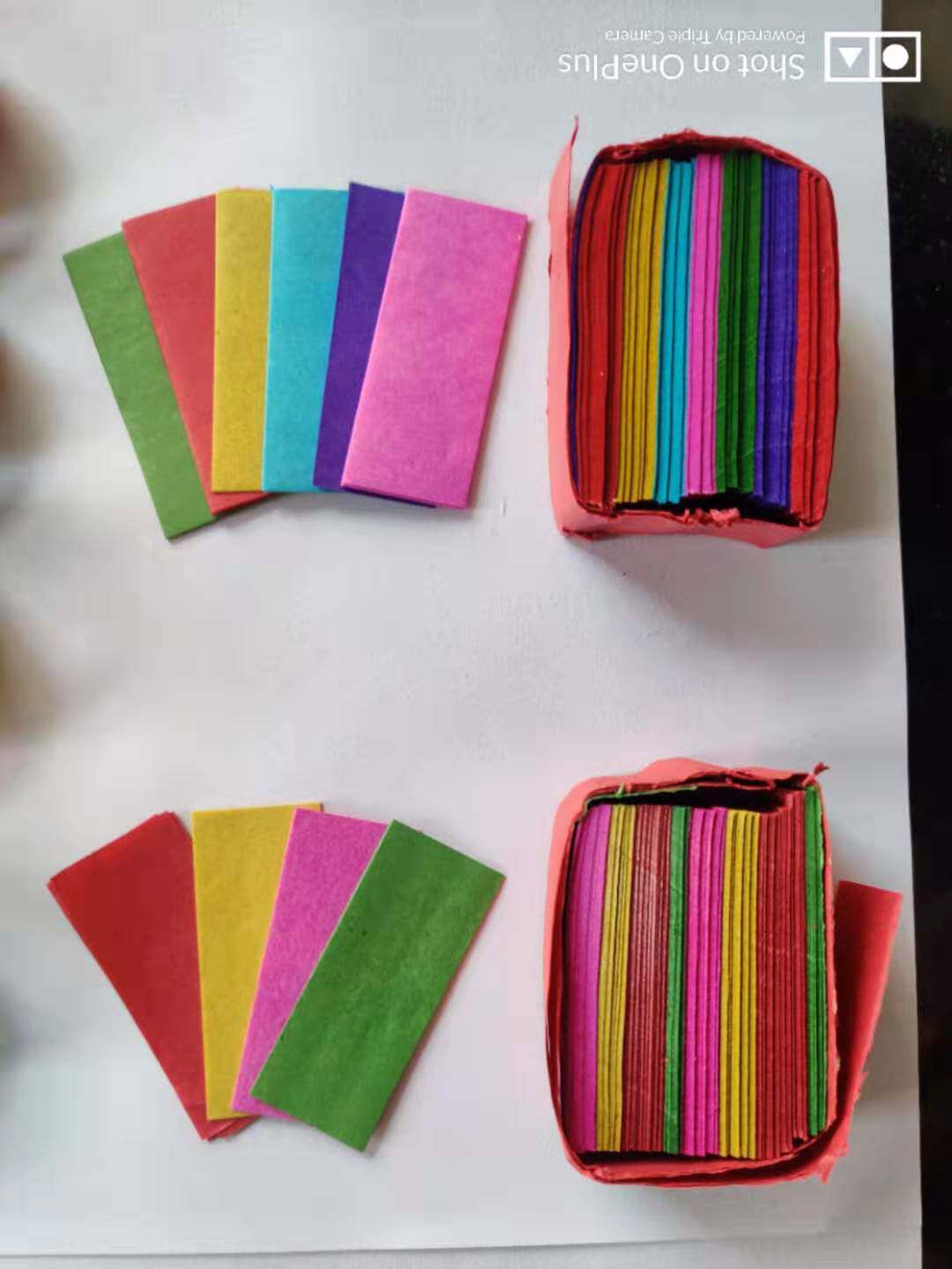 彩色纸片纸碎礼花礼宾花填充物整齐装5x2cm