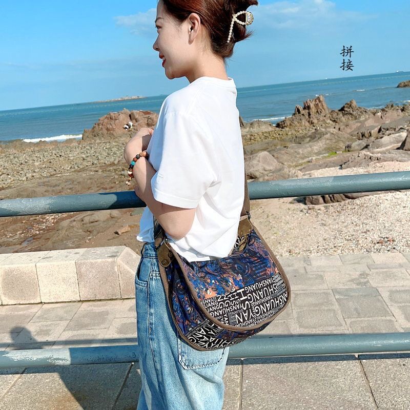 《阎双创造》原创新款女包斜挎包月牙包单肩包出游通勤背包3347